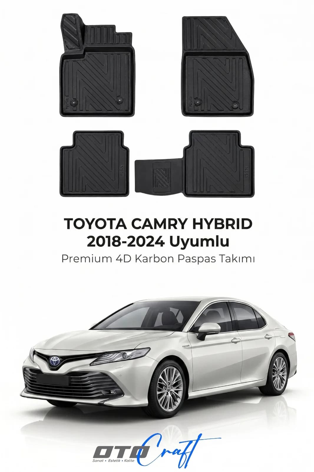 Toyota Camry Hibrit 2018-2024 4D Karbon Paspas