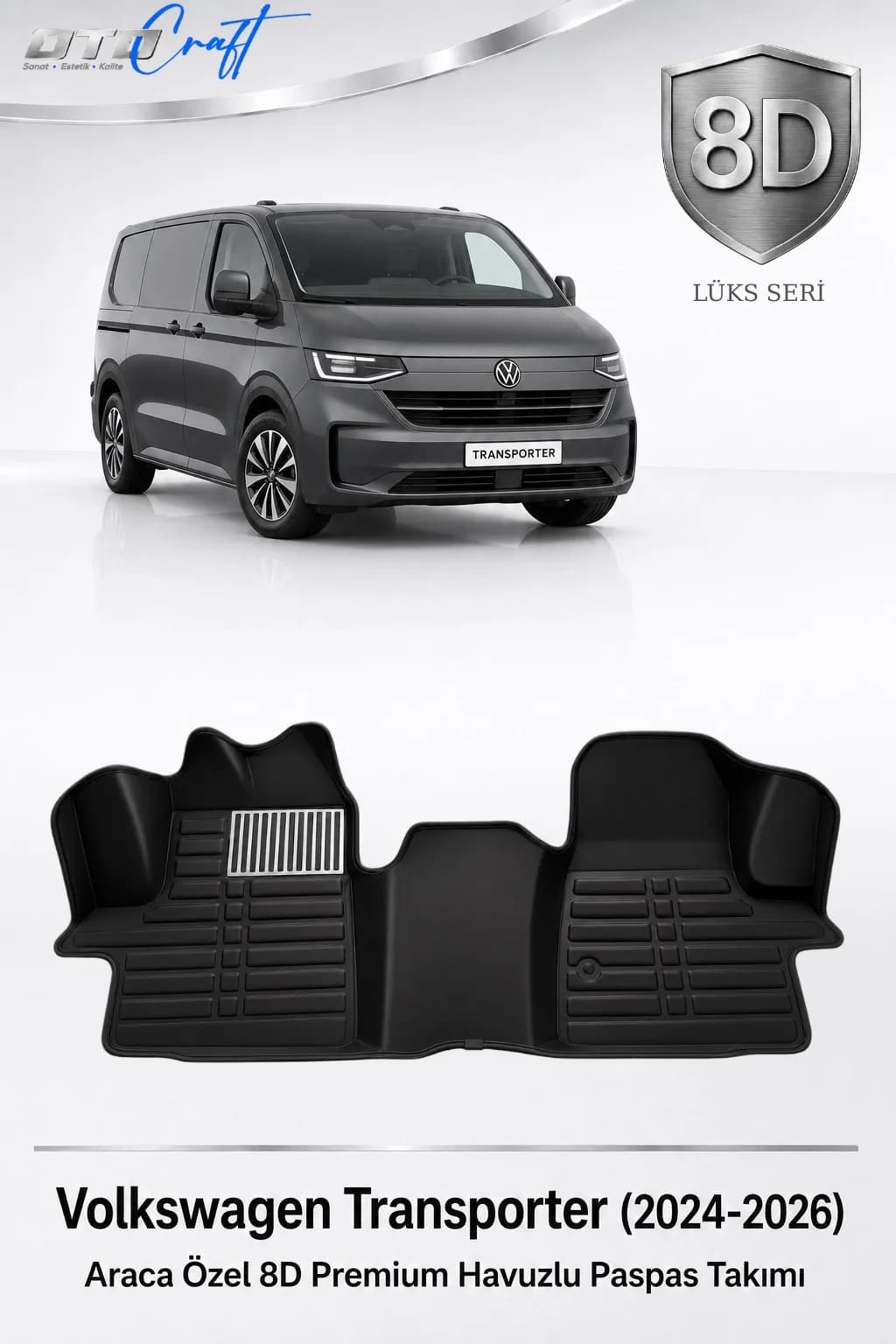 Volkswagen Transporter 2024-2026 8D Havuzlu Paspas